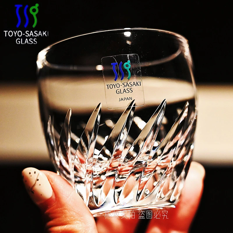 日本进口东洋佐佐木烈酒杯手工切子刻花清日式家用二两白酒杯个性