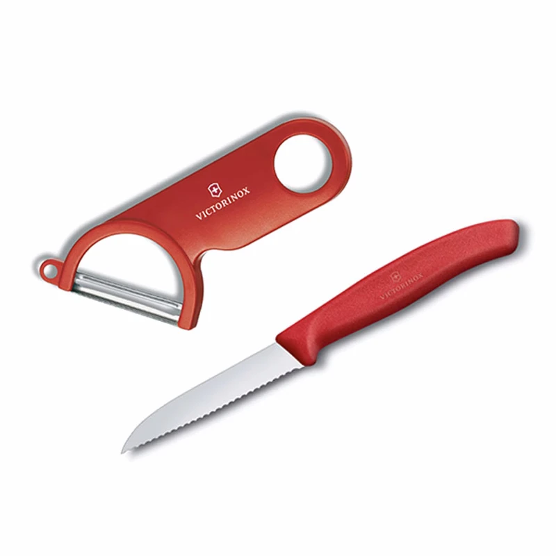 Victorinox维氏削皮器水果刀两件套削皮刀家用锋利多功能去皮