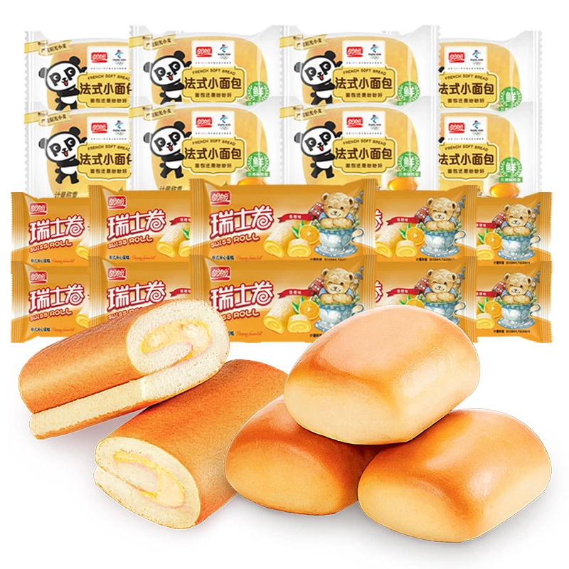 盼盼小面包瑞士卷休闲组合下午茶经典早餐搭配18包360g