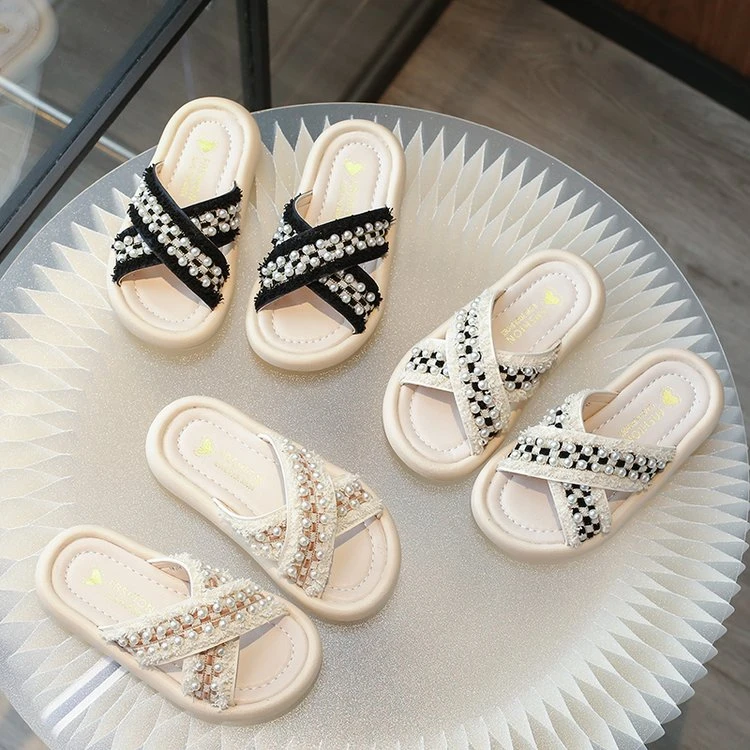 2024夏季新款儿童拖鞋韩版女童小香风公主鞋小女孩外穿居家一字拖