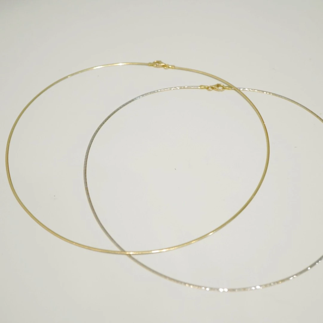 【宝曼珠宝】18K金进口银河双色项圈 01K0149多样性发货1件