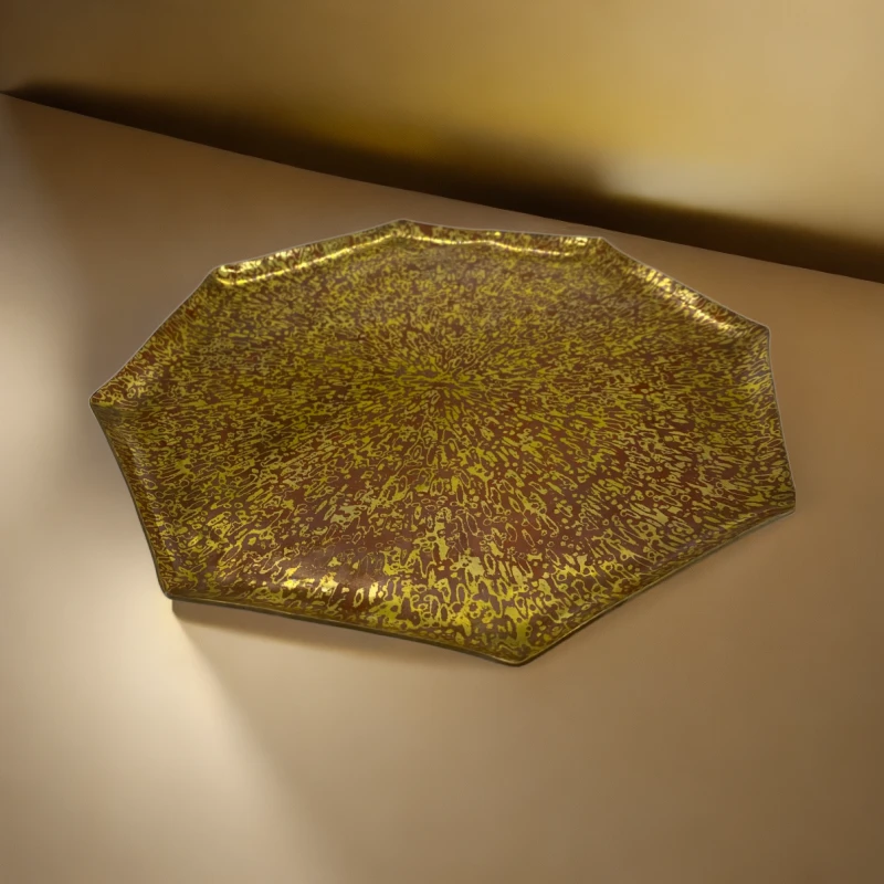 木纹金茶盘复古纯手工茶道