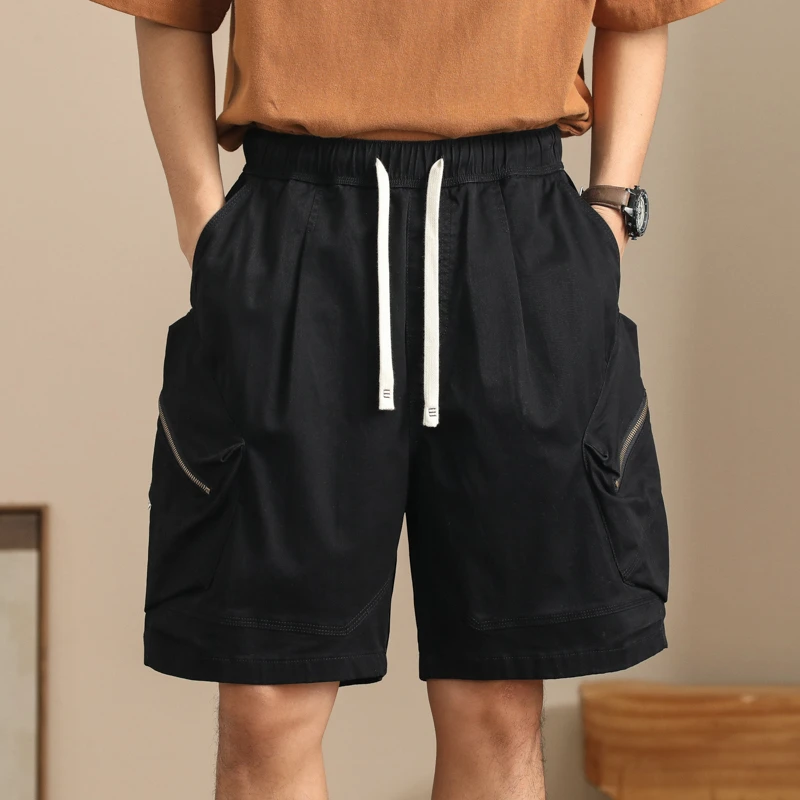 美式工装短裤男款夏季直筒美式 高街潮牌ins男士运动五分中裤