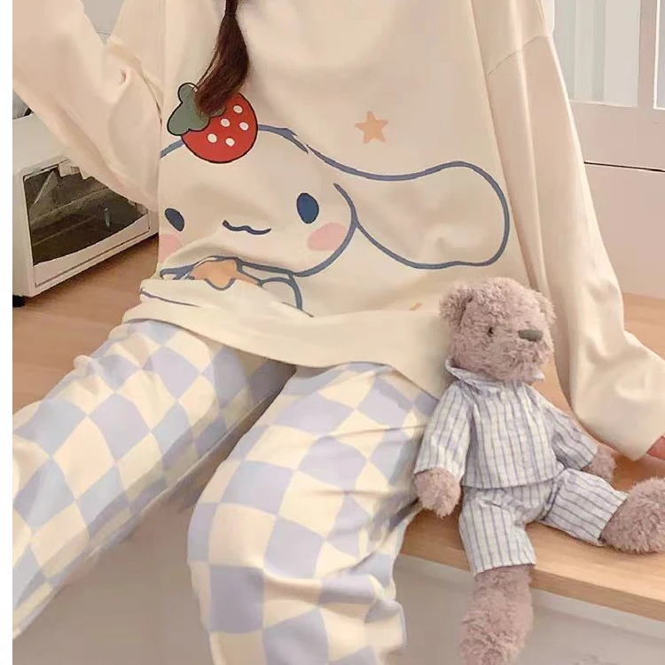 睡衣春秋季夏季薄款宽松ins