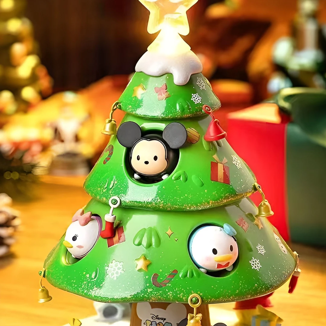 【闪电潮玩】圣诞许愿星旋转发光潮玩摆件松松树