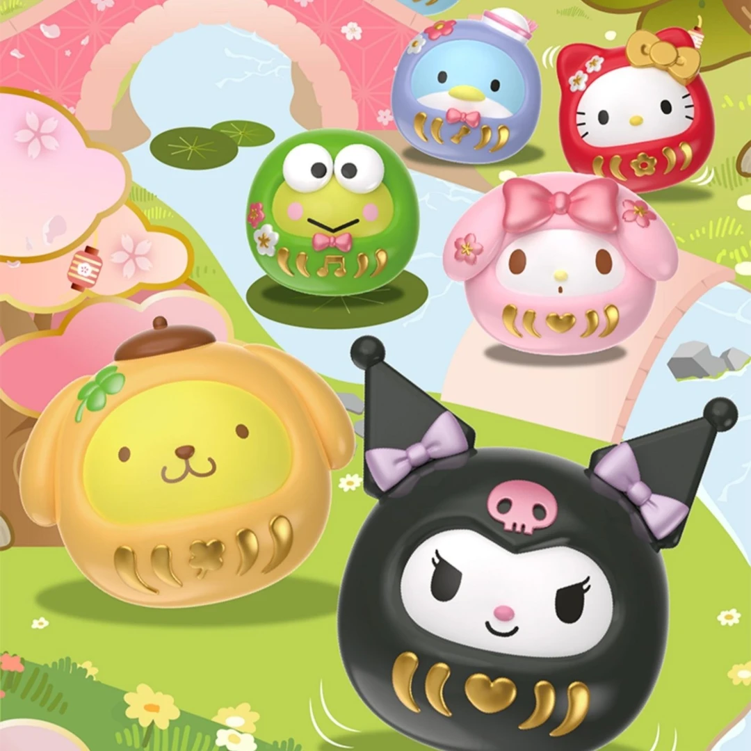 【闪电潮玩】三丽鸥MINNI达摩系列盲盒手办汽车装饰桌面摆件创意