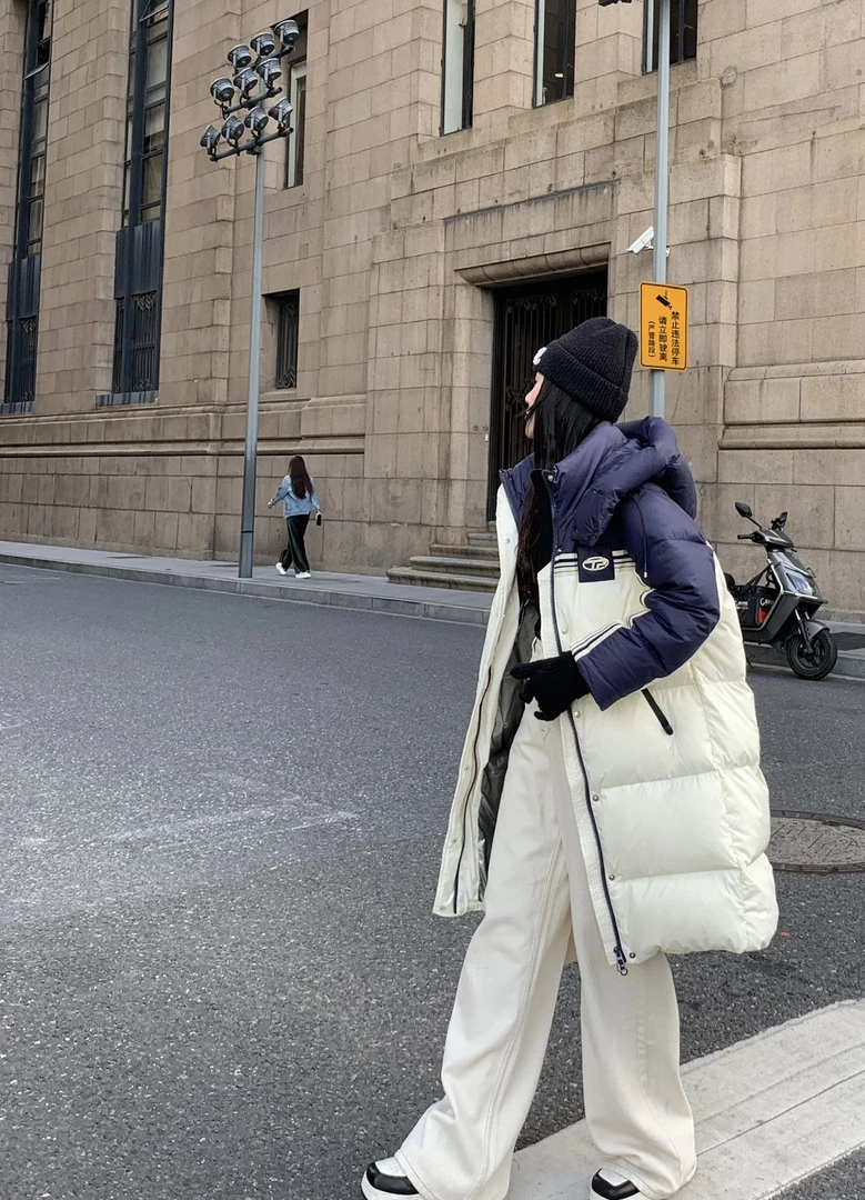 情姐020 中长款羽绒服白鸭绒时尚保暖冬季潮流女士百搭休闲款