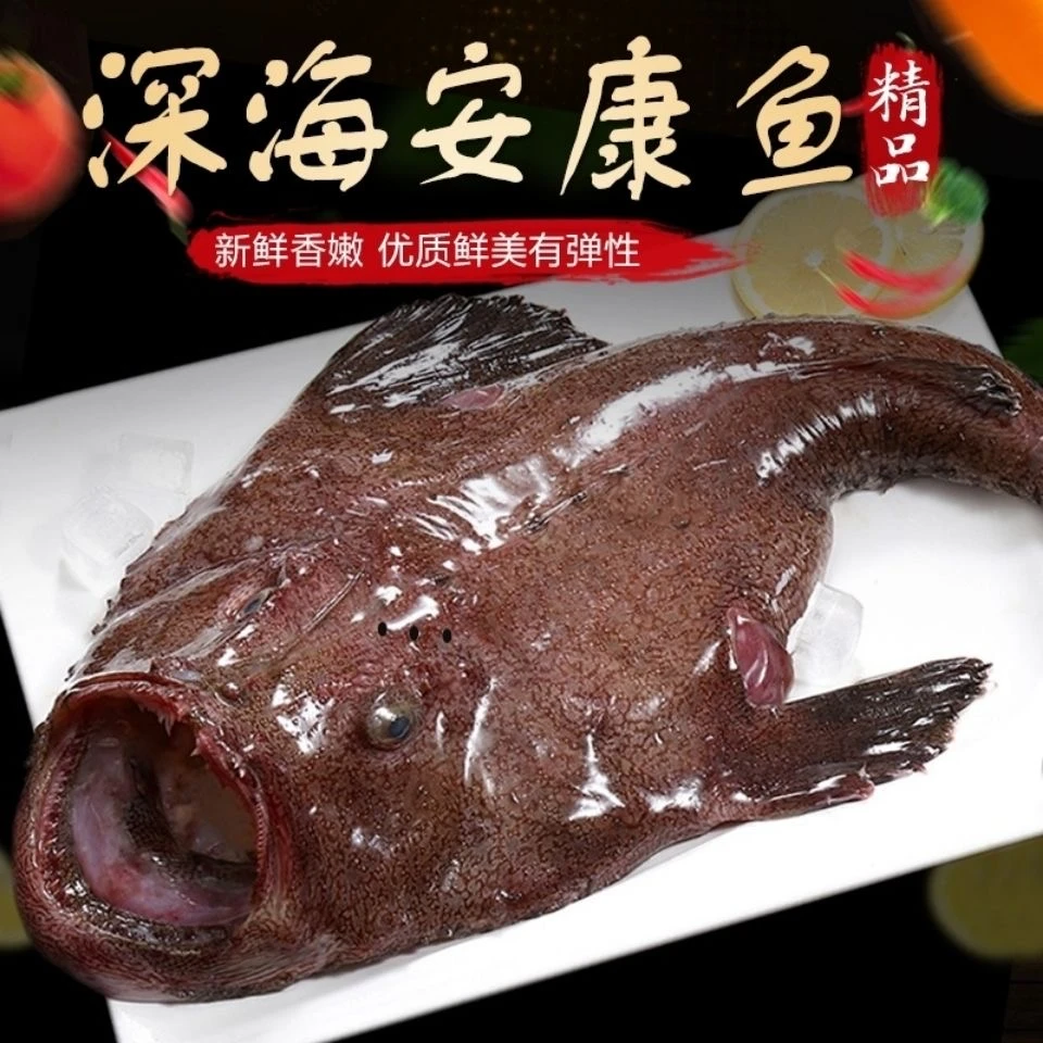 深海安康鱼 日照拖网捕捞 新鲜速冻 肉质细嫩  整条发货
