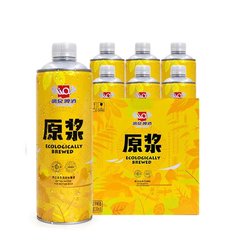 纸箱漓泉啤酒 原浆12度罐装 1000ml*6罐