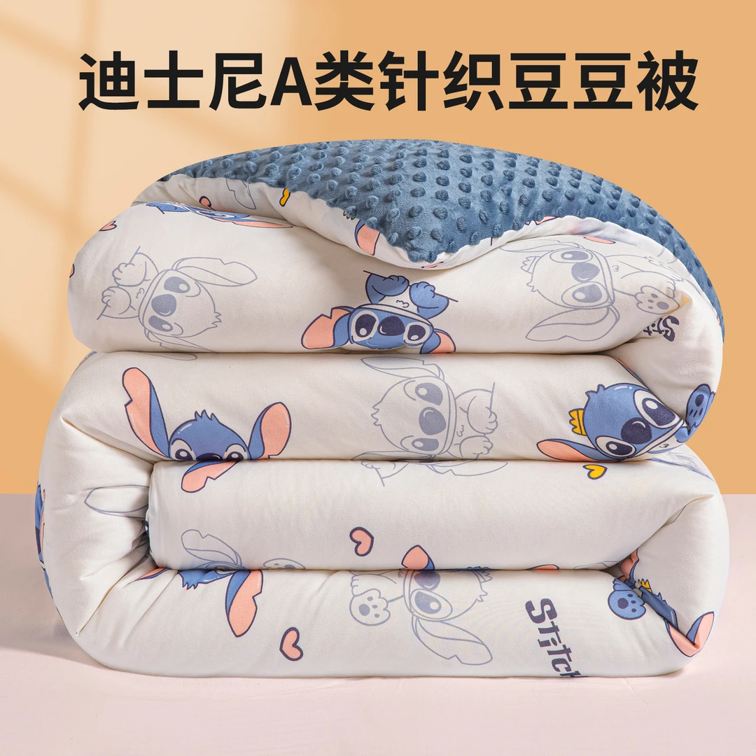 無印良品卡通款被子被芯儿童豆豆棉被宿舍单人冬季加厚保暖褥子