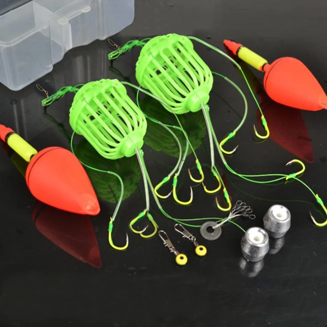 胖头鱼钩水怪钓笼爆炸钩鲢鳙钓组鲢鱼钩水雷饵笼伊势尼鱼钩盒装