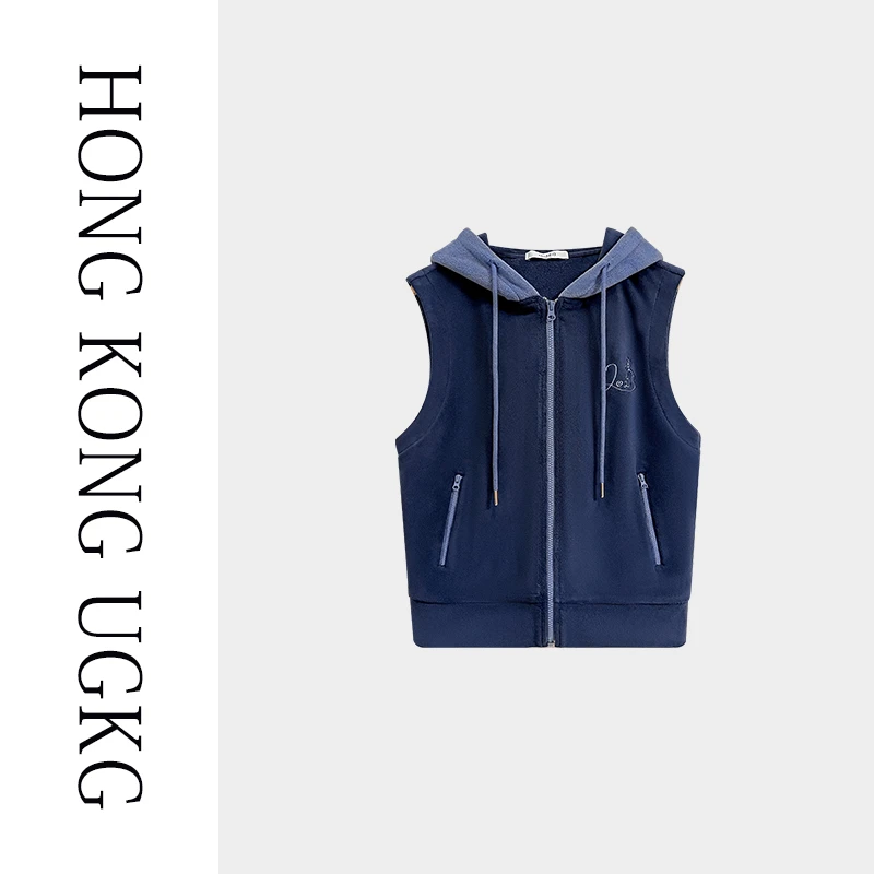 香港UG&KG-德绒加绒加厚休闲运动马甲秋冬女2024新款-73243SJ013
