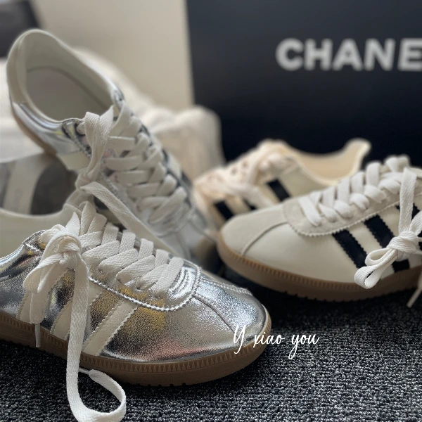 Raocc-24new | 银色德训鞋女百搭时尚低帮潮流休闲运动板鞋小众