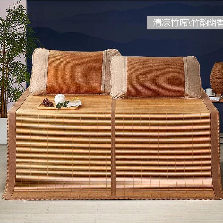 竹席碳化凉席草席空调席学生宿舍夏季夏凉舒适双面两用可折叠清凉