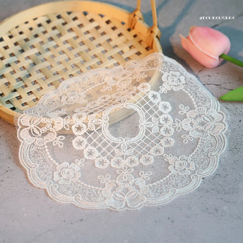 INS复古蕾丝垫 花边纱布桌垫摄影背景布拍照道具短视频拍摄装饰
