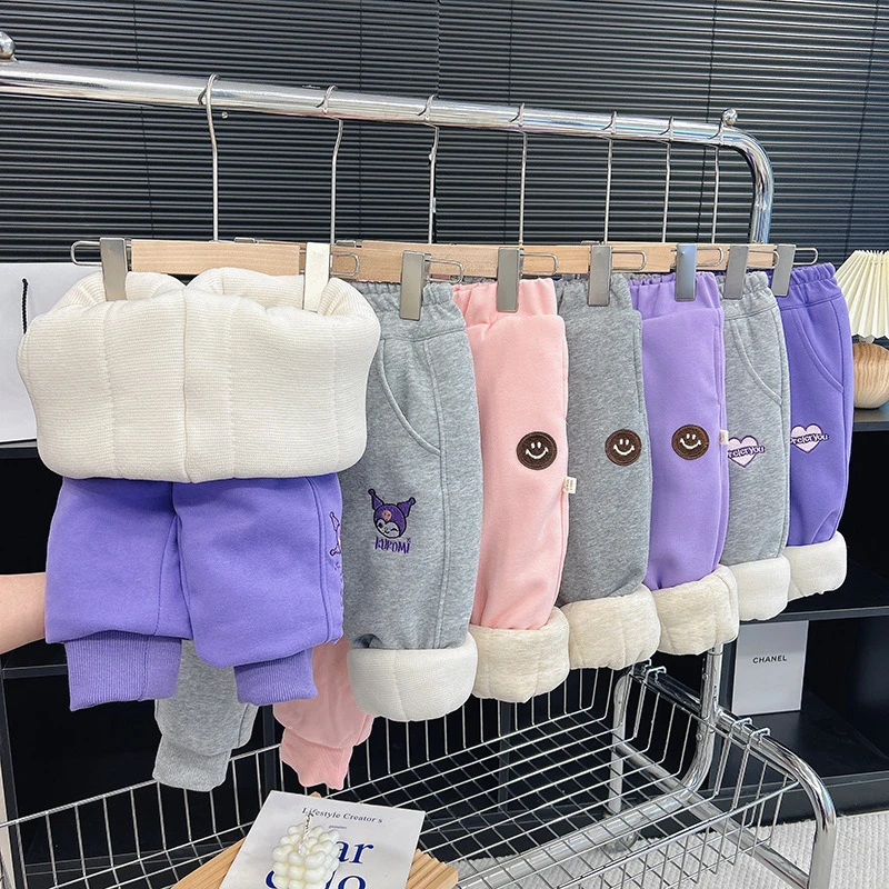 儿童厚棉裤冬季外穿三层夹棉加厚裤子一条过冬保暖儿童厚裤子宝宝