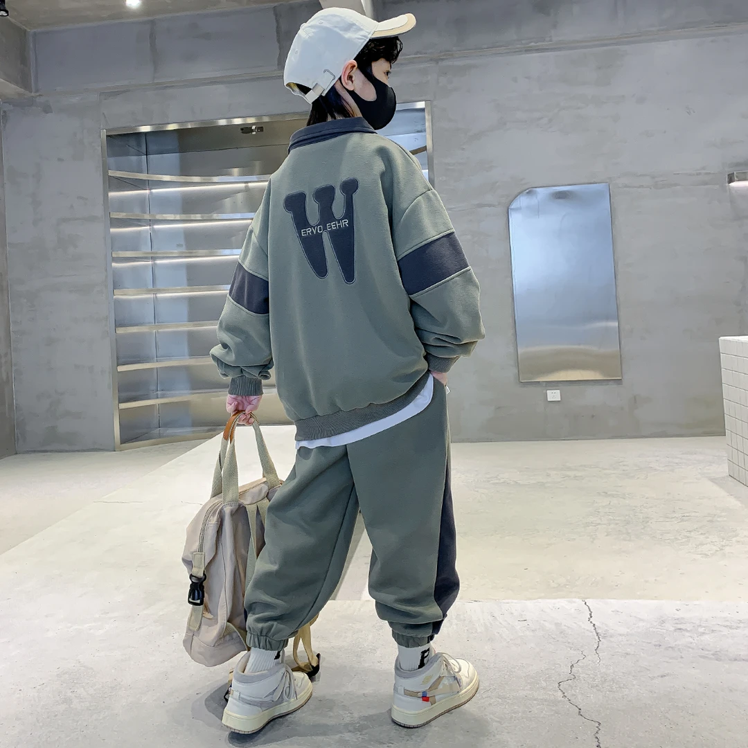 男童秋装卫衣套装2023新款中大儿童洋气男孩春秋季运动酷帅秋款潮