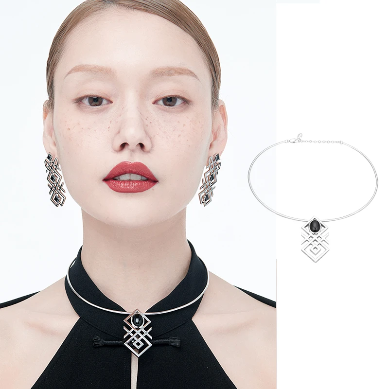 铜合金合成锆石项链 INSANE云山国风系列轻奢气质高级感设计项链