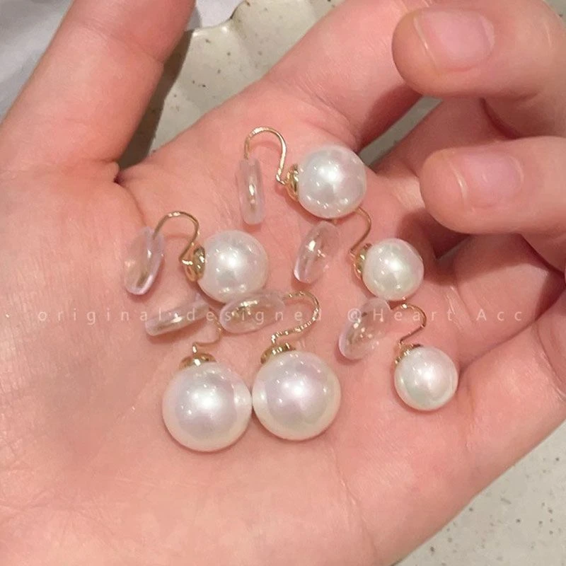 合金耳饰 无耳洞蚊香盘耳夹女法式复古珠珠高级感轻奢小巧耳骨夹