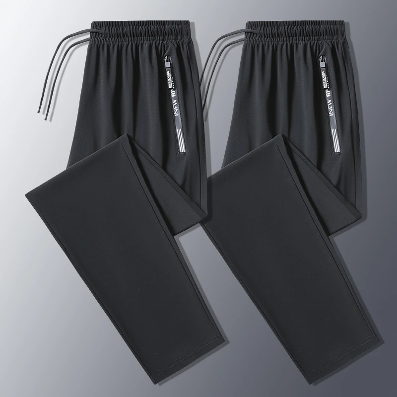 夏季冰感直筒透气冰丝休闲男女同款大码裤休闲裤H2288{T男款}