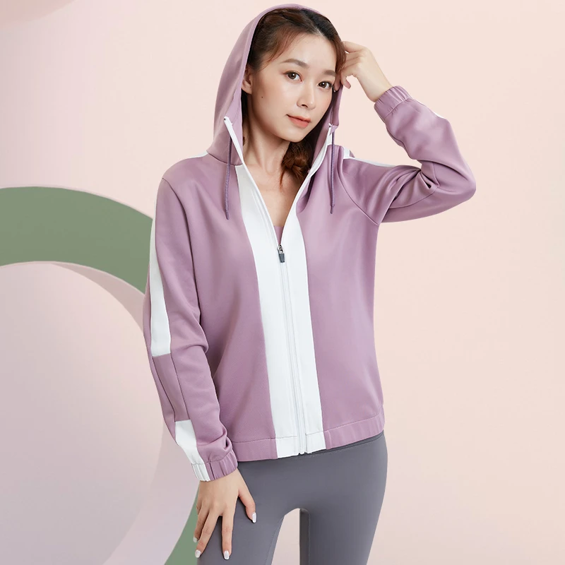【加厚外套】健身服女宽松休闲运动晨跑步拉链开衫专业瑜伽服上衣
