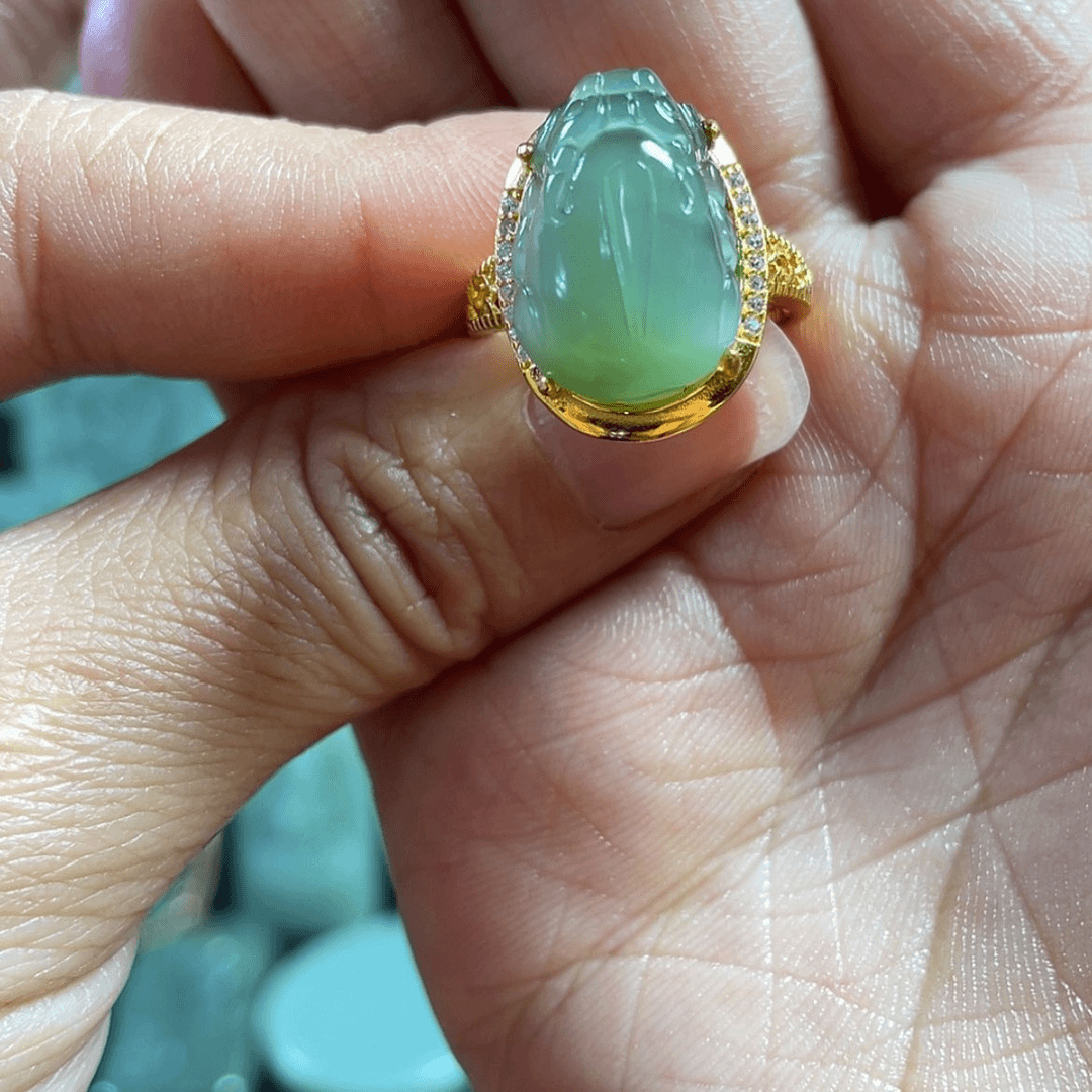 【闪购商品】和田玉戒指银S925镶嵌