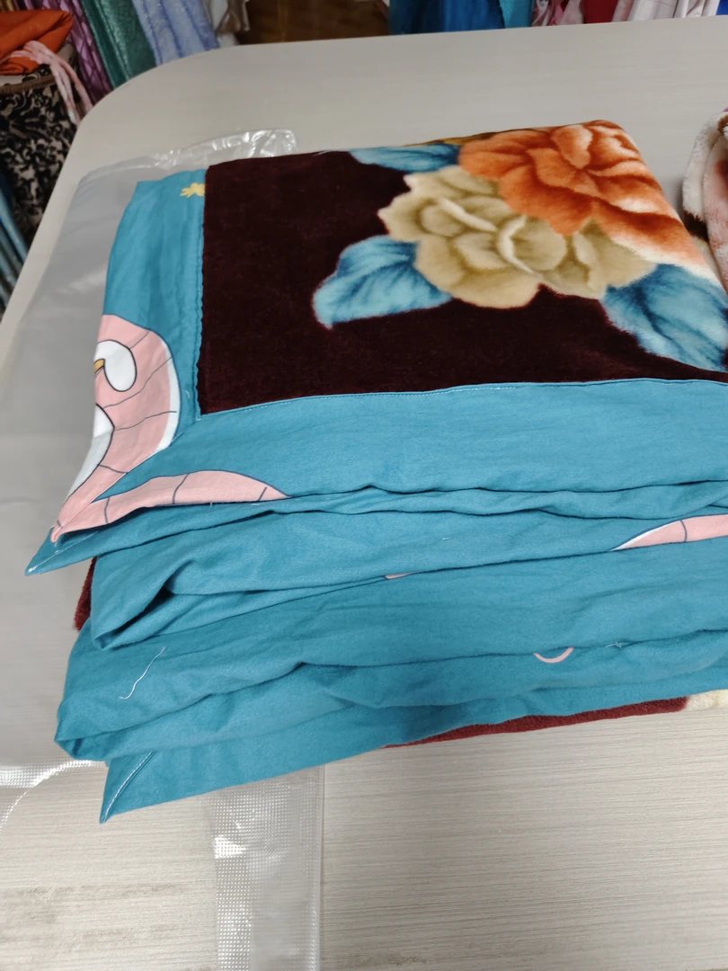 旧毛毯改夏凉被一床改两床斜纹棉布料