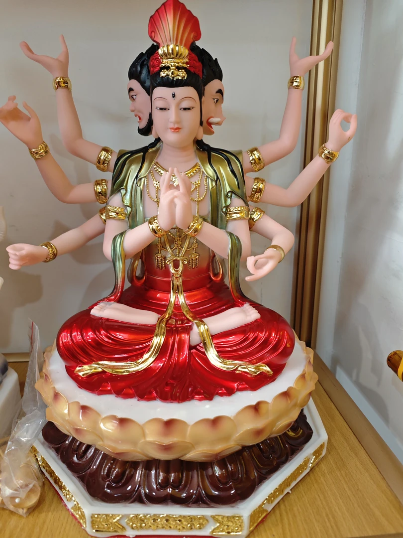 16寸仿汉白玉空心斗姆元君神像