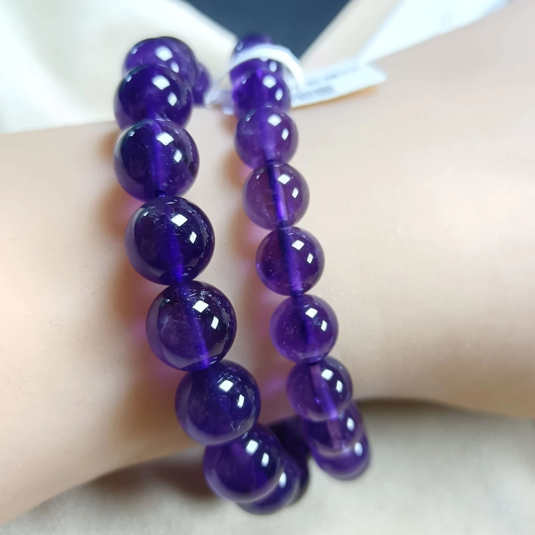 天然乌拉圭紫水晶手链高雅时尚百搭