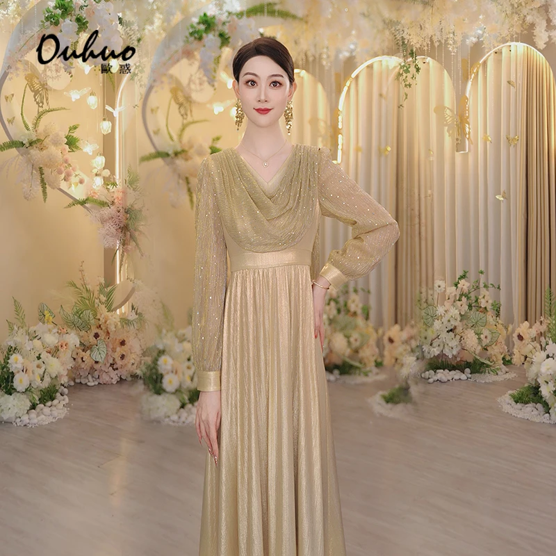 【垂缎流光‌】2025轻奢重工法式优雅减龄收腰显瘦连衣裙OHDRH08121