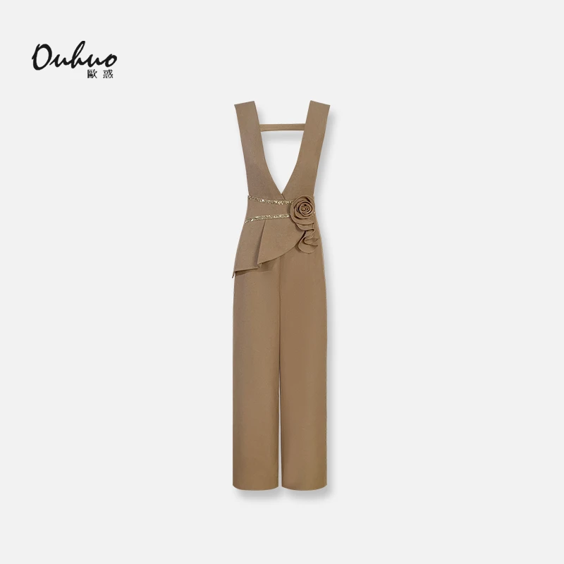 【年终大促】背带裤休闲百搭设计师气质优雅时尚OHPAH10062