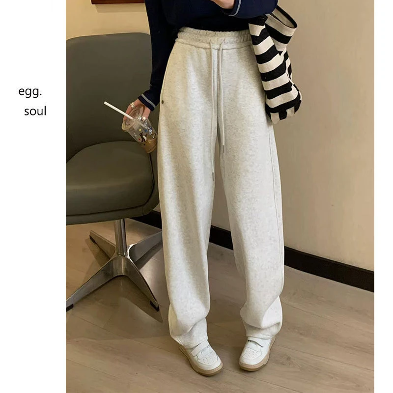 egg鸡蛋家显瘦加绒加厚暖弯刀卫裤