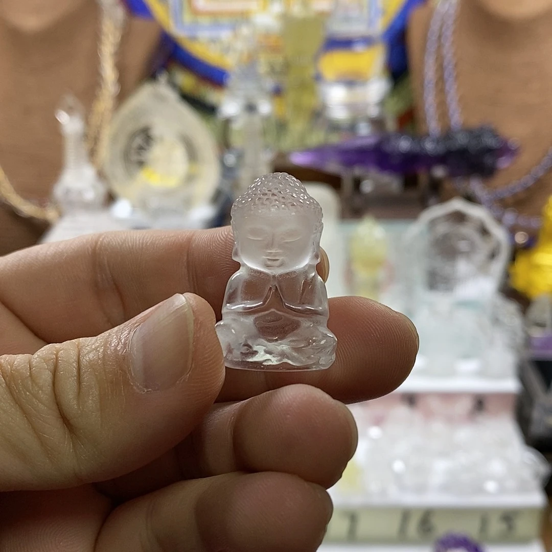 水晶手链未镶嵌@***2天然白水晶宝宝佛