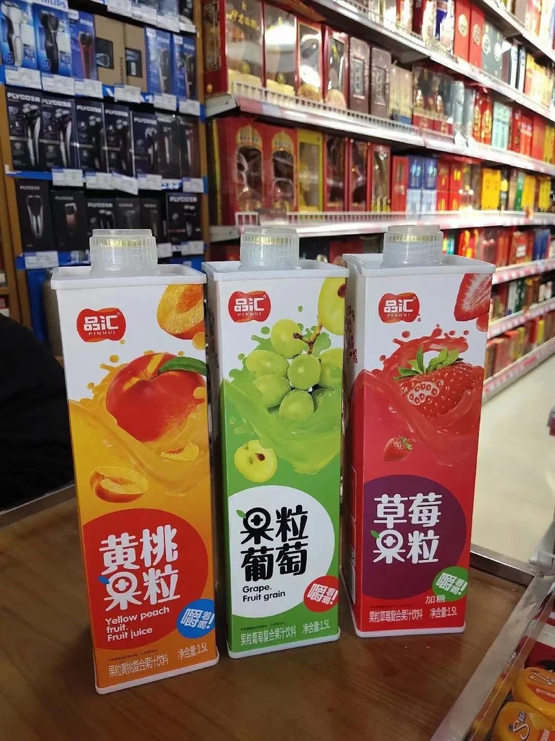 品汇果粒果汁，嚼着喝