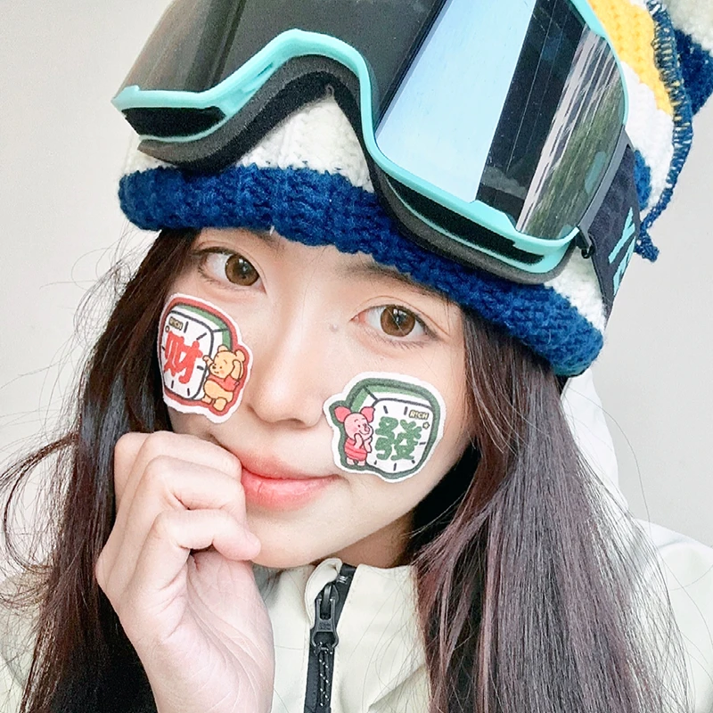 冬季滑雪防冻脸贴卡通防冻鼻贴户外防风防晒单板双板滑雪护脸贴