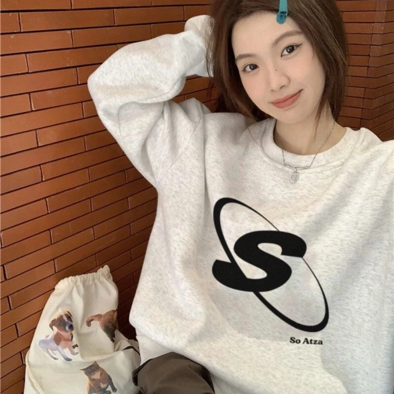 ATZA美式潮牌设计感vintage复古卫衣男女宽松时尚个性情侣卫衣ins