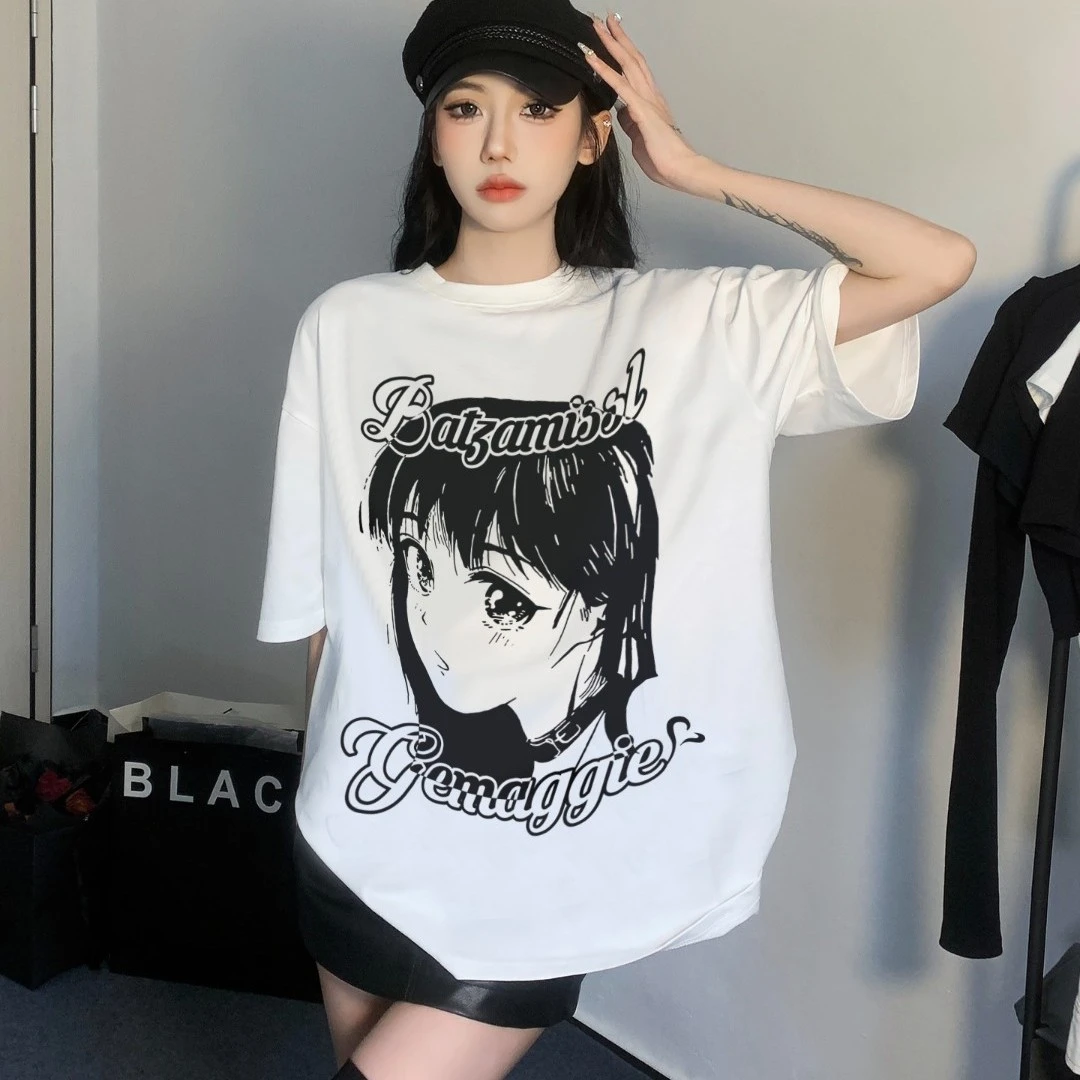 ATZA7486#2023夏季新款情侣上衣美式短袖T恤宽松同款休闲百搭男女