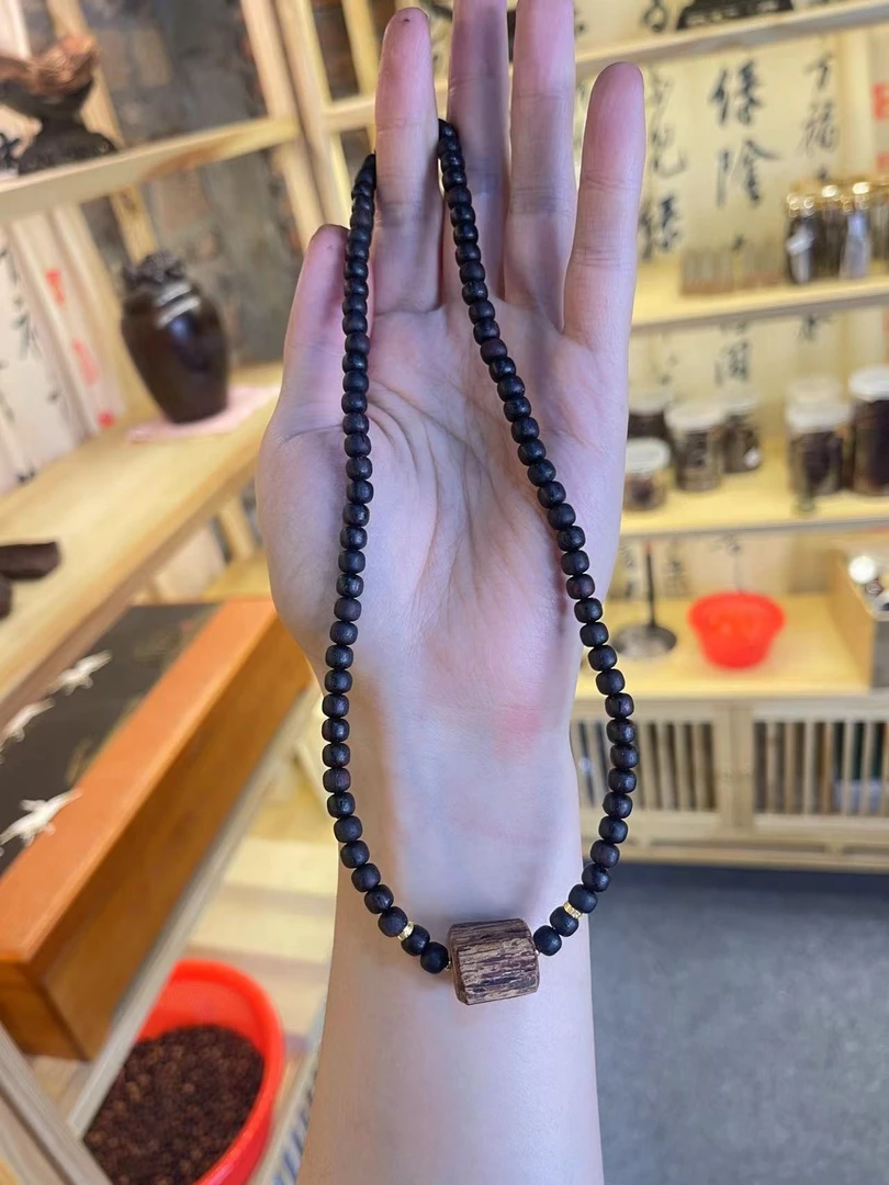 降真香 海南帝王香单珠diy糖结锁骨链念珠