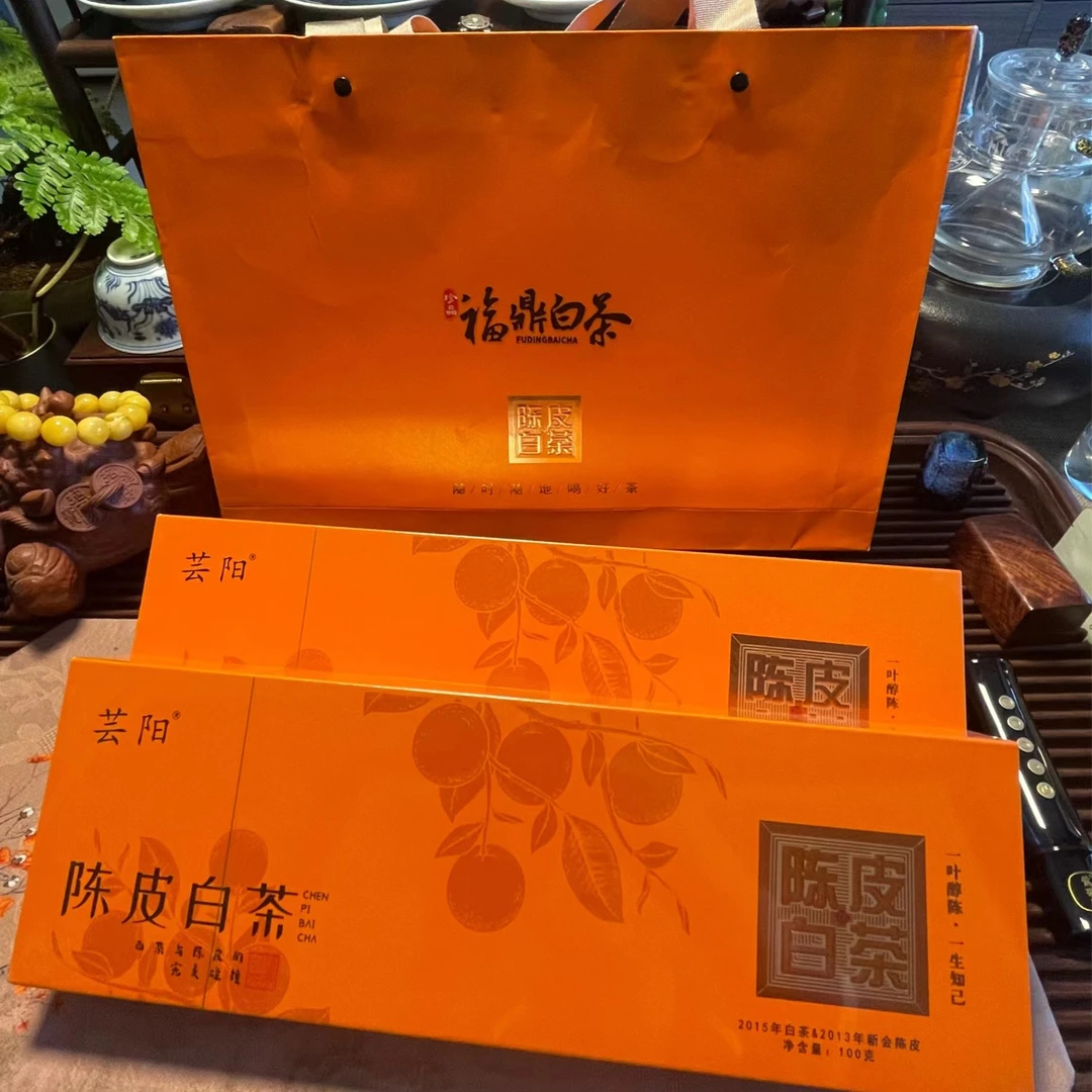 私房茶2015年陈皮白茶饼干100克装