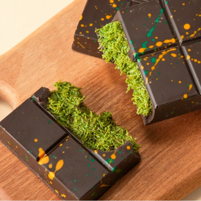 迪拜风格开心果巧克力纯可可脂拉丝千丝酥成品面包丝网红夹心手工