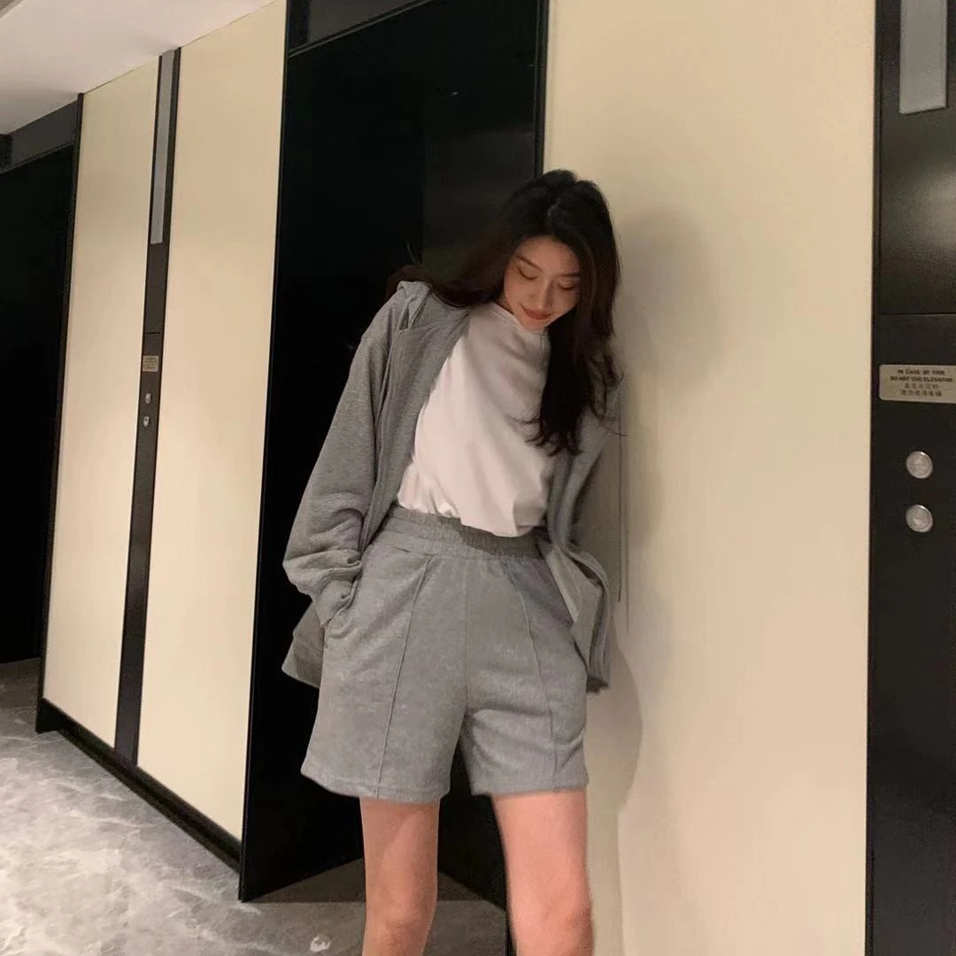 【龍喜儿定制】水洗做旧感，连帽卫衣套装三件套 101L+100L+102L