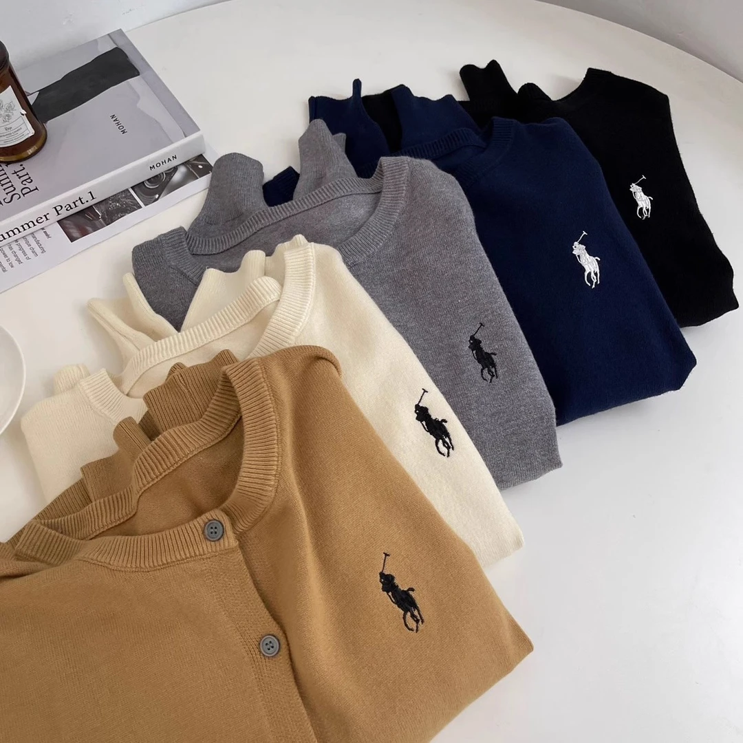 软糯圆领长袖针织开衫女秋季2024新款休闲宽松显瘦单排扣极简毛衣