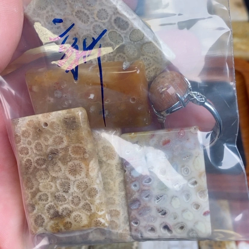 【闪购商品】硅化珊瑚（珊瑚玉）颈饰未镶嵌新*