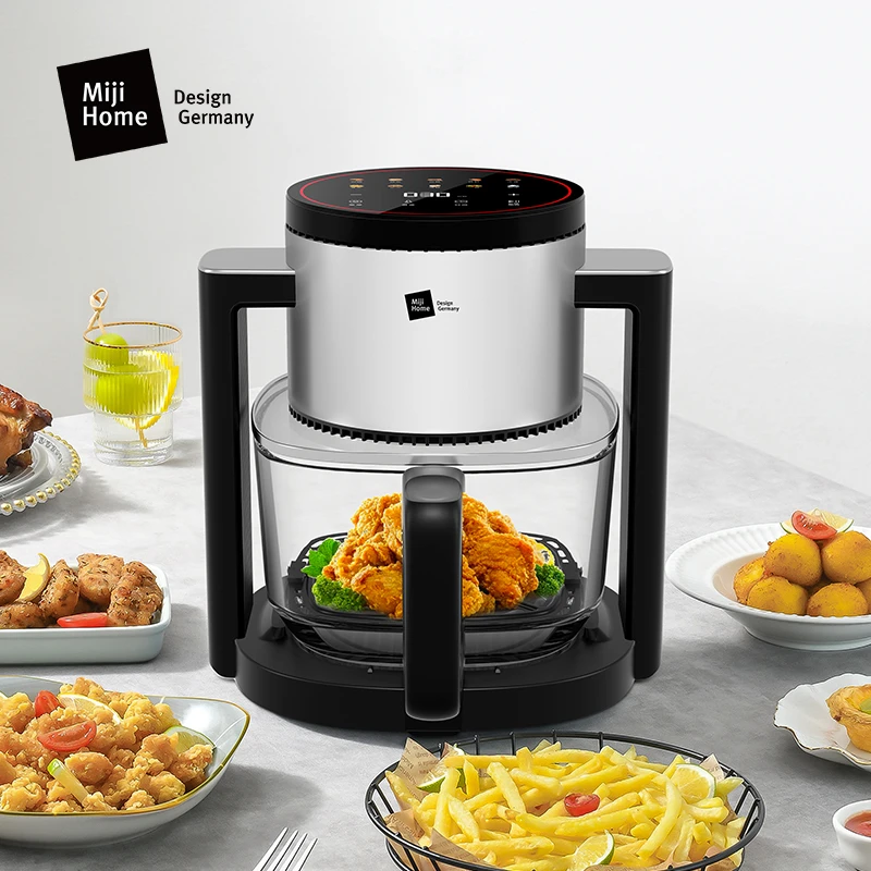 米技生活空气炸锅MFEO-GS45家用大容量智能玻璃空气烤箱