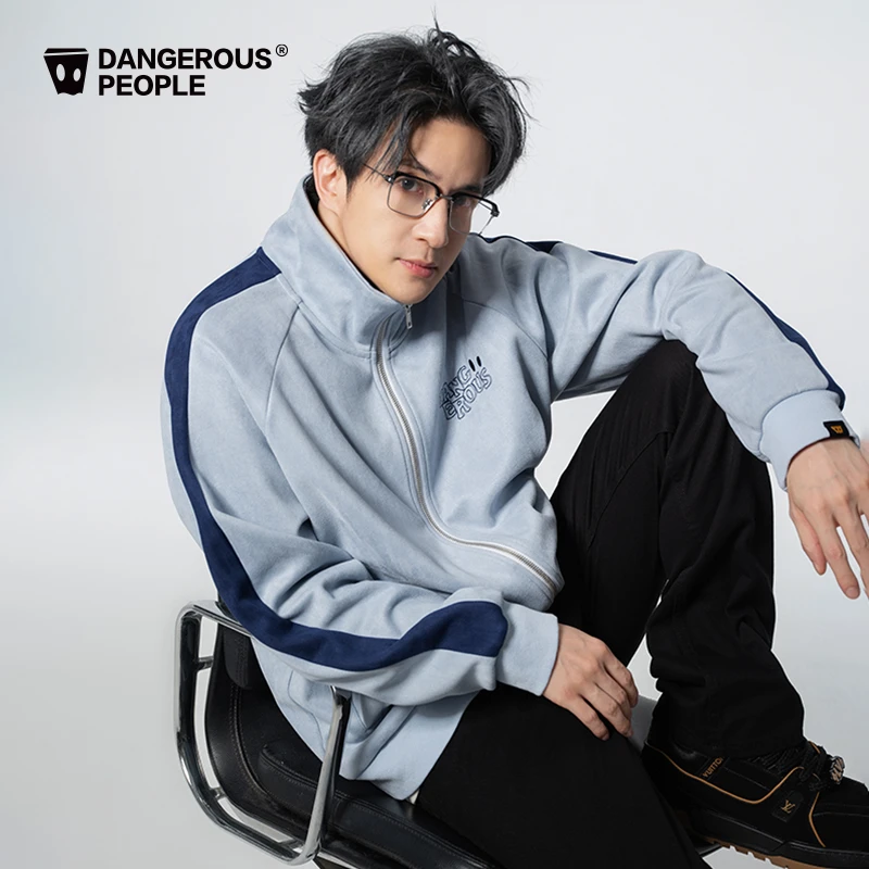 Dangerouspeople薛之谦dsp插肩袖小眼睛刺绣宽松百搭开衫卫衣外套