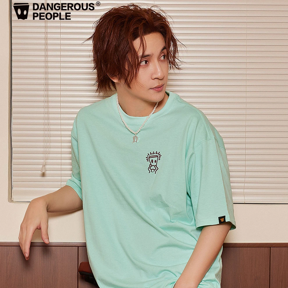 Dangerouspeople薛之谦dsp短袖潮牌基础宽松休闲潮流情侣T恤夏季