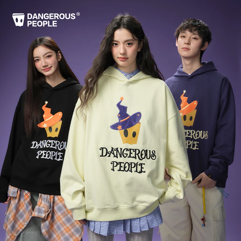 Dangerouspeople薛之谦dsp卡通魔法帽小D情侣百搭宽松潮连帽卫衣