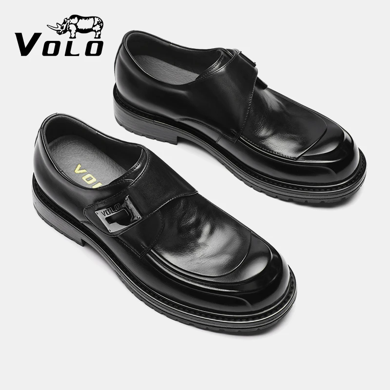 VOLO/犀牛皮鞋男款新款夏季男士休闲鞋真皮商务正装皮鞋男款真皮