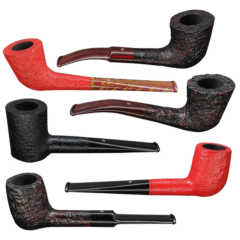 英国爱斯顿Ashton石楠木烟斗麻面浅色男士手工直式弯式烟斗顺丰