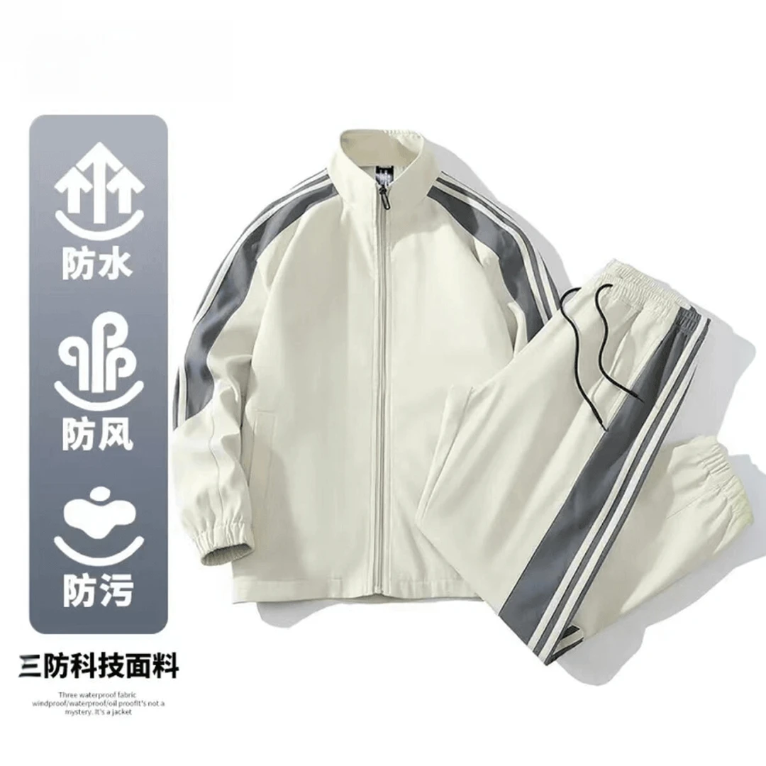 情侣宽松裤子外套男士男装运动套装休闲潮流帅气时尚百搭立领防风